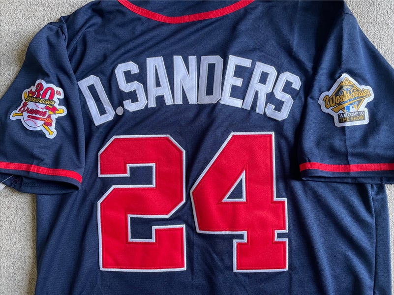 Deion Sanders Atlanta Braves Jersey World Series Throwback COACH PRIME