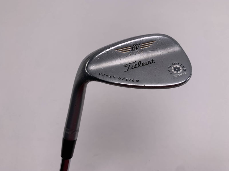 Titleist Vokey Spin Milled SM4 Chrome Gap Wedge GW 52* 8 Wedge Steel Mens LH
