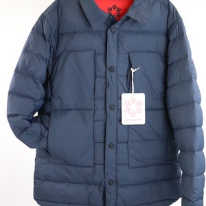 Obermeyer Explorer Down Shirt Jacket Mens XL Blue Waterproof Puffer $249 NEW