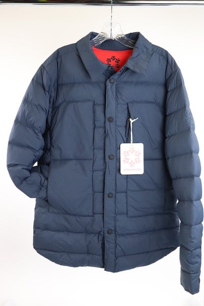 Obermeyer Explorer Down Shirt Jacket Mens XL Blue Waterproof Puffer $249 NEW