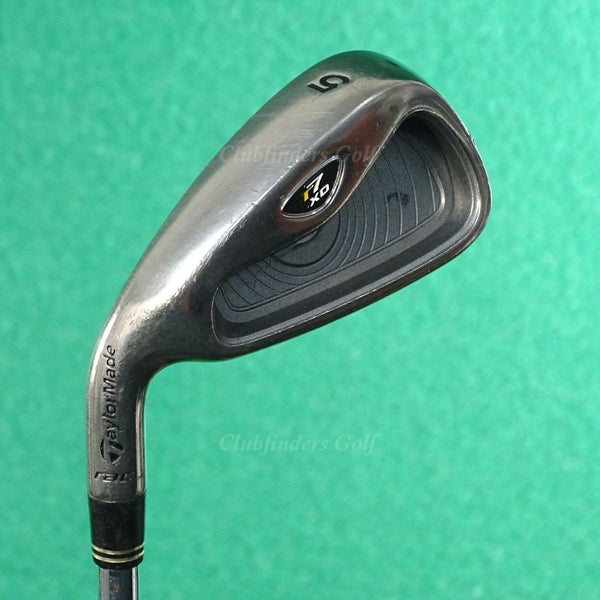 LH TaylorMade RAC r7 XD Single 5 Iron Factory T-Step Ascending Mass Steel Stiff