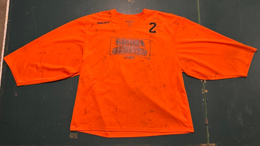 Orange Goalie Cut Adult Unisex Bauer Jersey (Used)