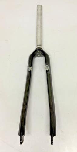 Black Carbon Disc/V-Brake 700C Touring Fork 260mm 1-1/8" Threadless Steerer