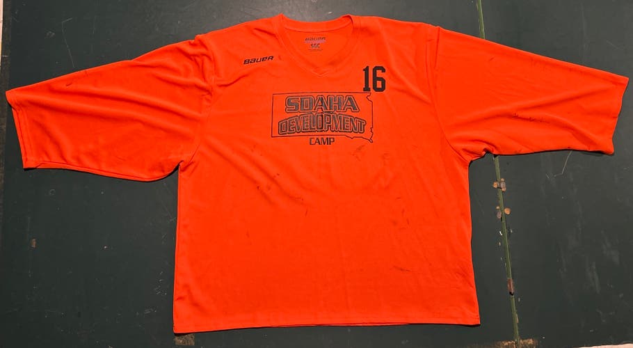 Orange Goalie Cut Adult Unisex Bauer Jersey (Used)
