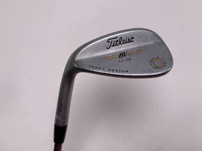 Titleist Vokey Spin Milled CC Chrome Gap Wedge GW 52* 8 Wedge Steel Mens LH