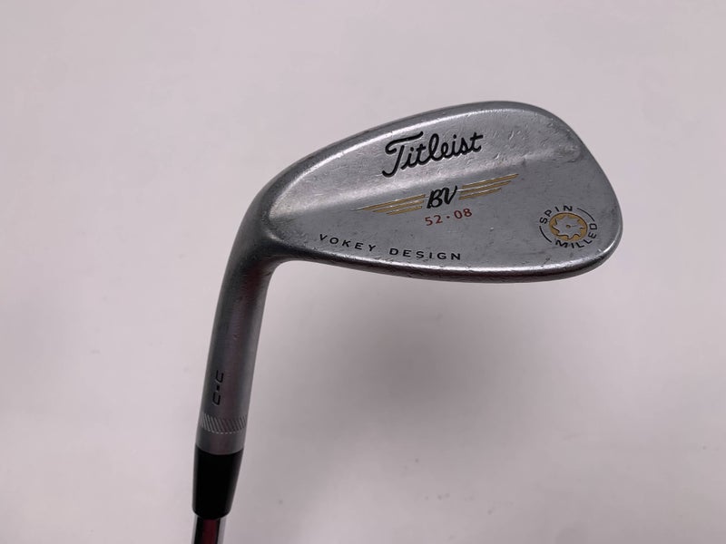 Titleist Vokey Spin Milled CC Chrome Gap Wedge GW 52* 8 Wedge Steel Mens LH