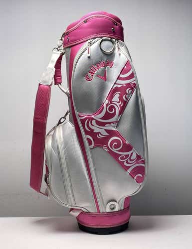 Callaway Solaire Cart Bag Pink 9-Way Divide Single Strap Golf Bag