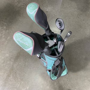 Top Flite Womens Club Set Driver 3W 5H 6-PW Putter Ladies RH HC +Bag