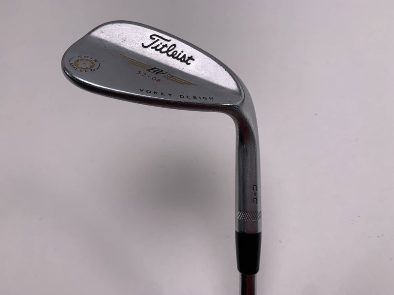Titleist Vokey Spin Milled CC Chrome Gap Wedge GW 52* 8 Wedge Steel Mens RH