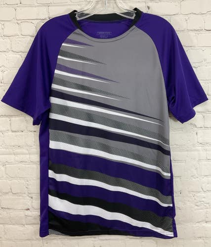 High Five 65378 Adult's GALACTIC 100% Polyester Soccer Jersey Purple Grey Small