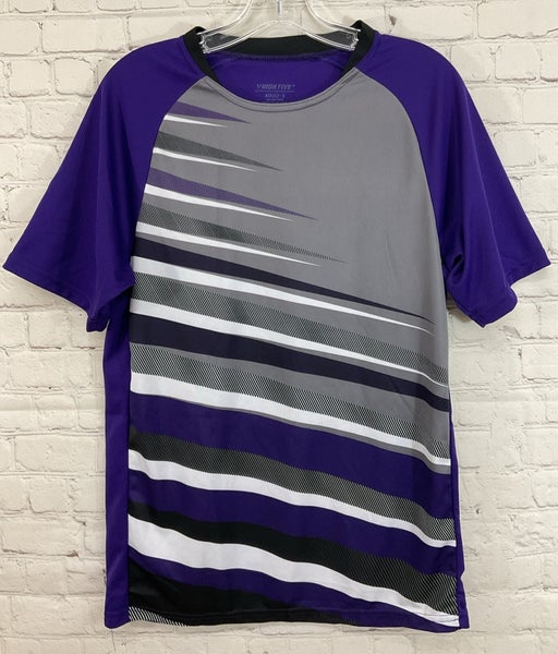 High Five 65378 Adult's GALACTIC 100% Polyester Soccer Jersey Purple Grey Small
