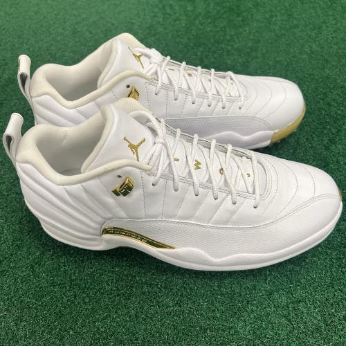 Nike Golf Air Jordan 12 Low Golf Shoes Masters Size 11.5 White Gold DM0106 117