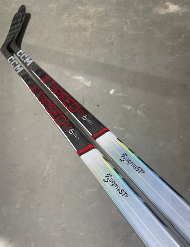 CCM JETSPEED FT6 PRO 2 PACK Pro Stock Hockey Stick Grip P28M 75 Flex Right 9650