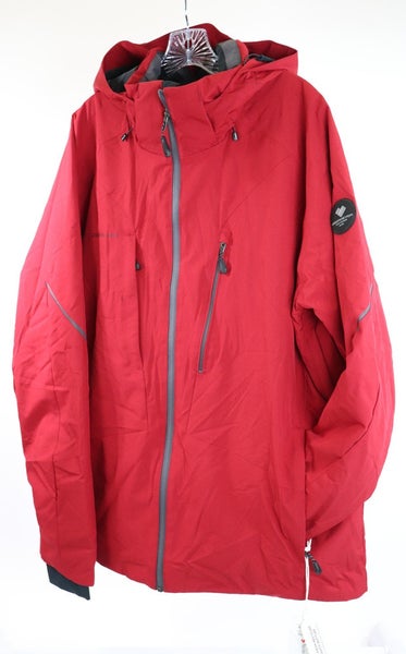 $299 Obermeyer Raze Ski Jacket Men's Size XL Removable Hood Red NWT