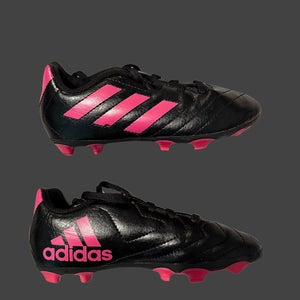 Black Kids 12K (Little Kids) Adidas Molded Cleats Cleats (Used)
