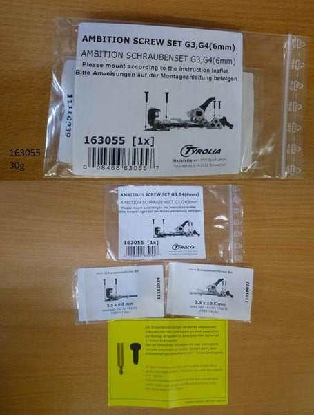 NEW Ski Bindings Screws Tyrolia Ambition Screw set G3/ G4