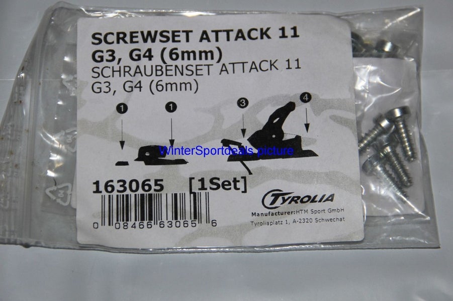 NEW Ski Bindings Screws Tyrolia Attack 11  G3 G4 6mm set