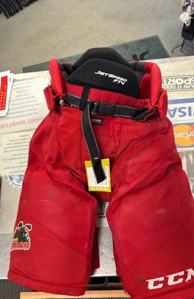CCM Jetspeed FT4 FT 4 Used Large Red Senior SR adult ice Hockey Pants