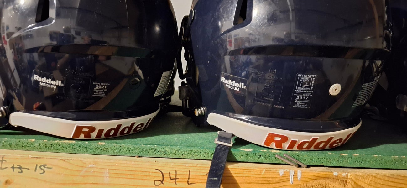 Large and medium Adult Riddell Speed Helmets (Used)