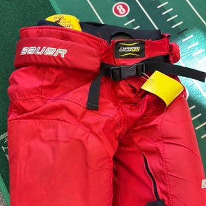 Bauer Supreme Total One MX3 Used Large Red JR Junior Hockey Pants Totalone pants and girdle combo