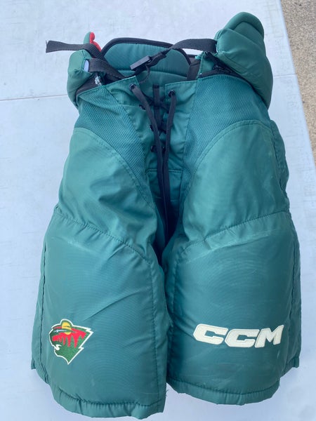CCM HP45X Pro Stock Hockey Pants Medium Minnesota Wild Green 73351