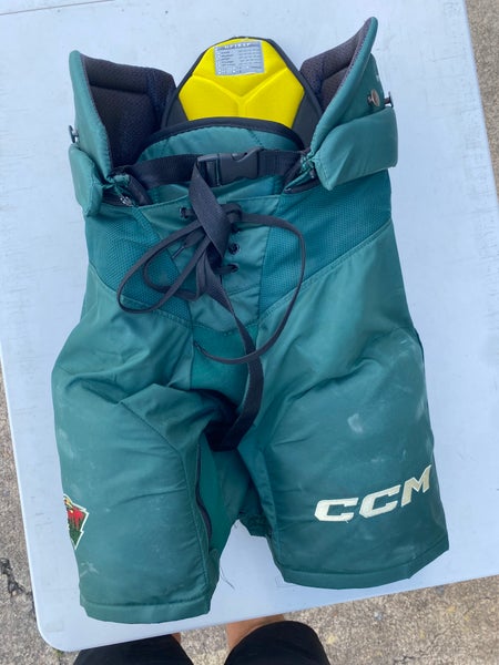CCM HPTK XP Tacks Pro Stock Hockey Pants Large Green WILD 67293