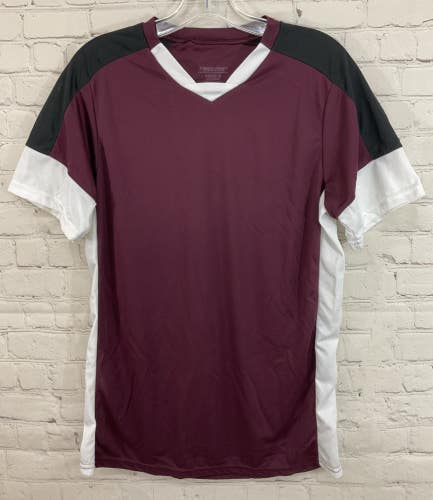 High Noon 65378 Adult's 100% Polyester Soccer Jersey Maroon Black White Small