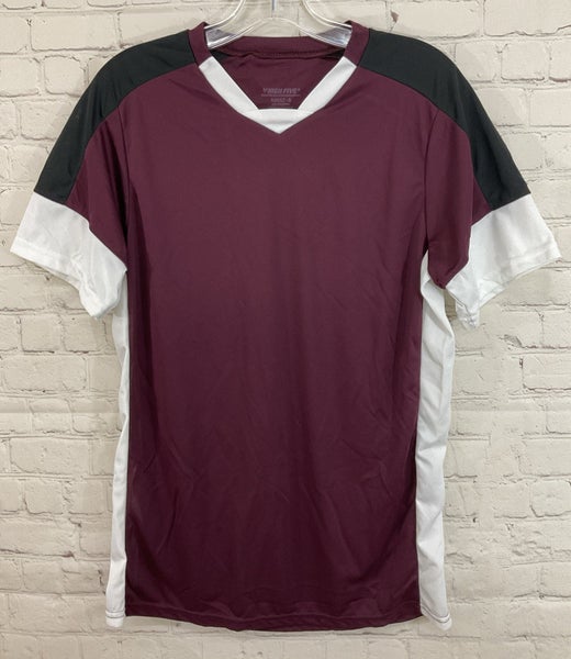 High Noon 65378 Adult's 100% Polyester Soccer Jersey Maroon Black White Small