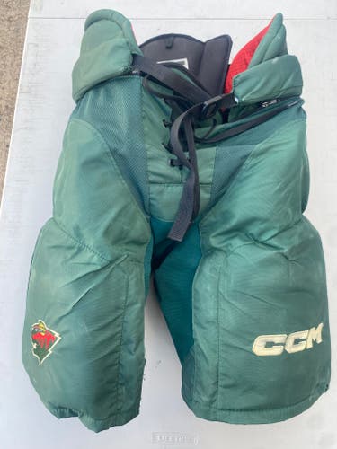 CCM HP45X Pro Stock Hockey Pants Large Minnesota Wild Green 73689