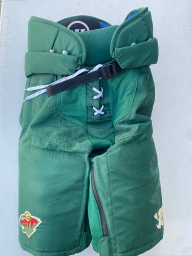 Warrior Covert Pro Stock Hockey Pants Large Minnesota Wild Green 69025