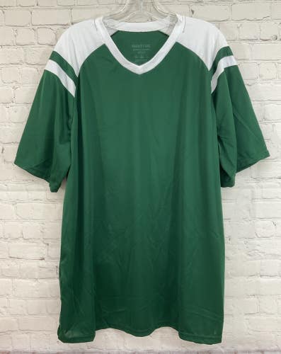 High Five 65378 Adult's 100% Polyester Soccer Jersey Green White XXL 2XL