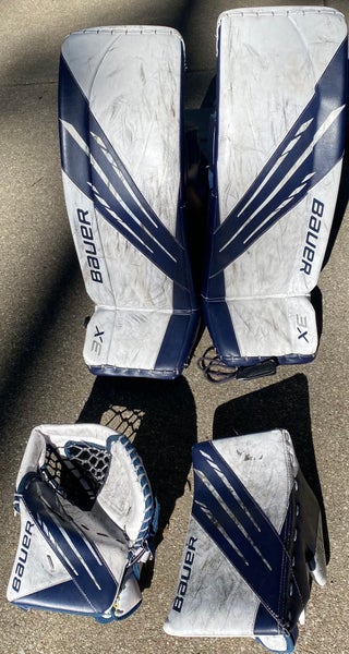 32" 2021 Bauer Vapor 3x Regular Intermediate Goalie Glove, Pads, & Blocker Full Set (Used)