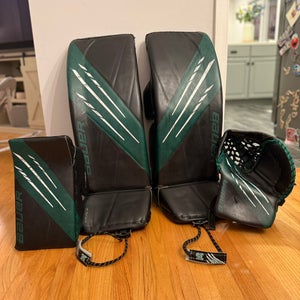 Bauer Hyperlite Goalie Full Pro Custom Set- Large- Black and Kelly Green