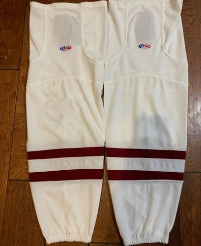 AK Athletic Knit Large 30" Socks White & Maroon *USA Shipping Only - Read Full Description*