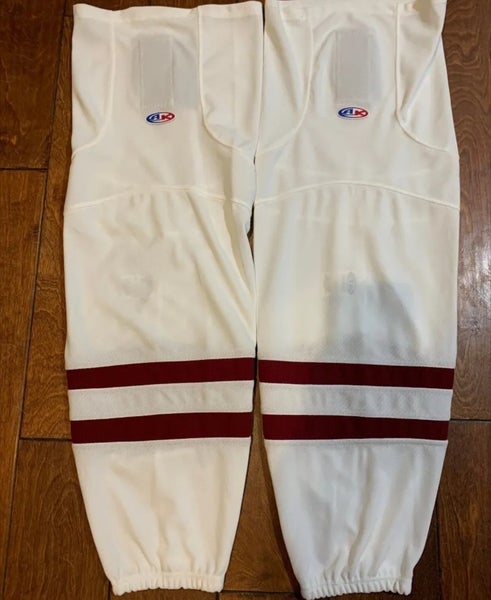 AK Athletic Knit Large 30" Socks White & Maroon *USA Shipping Only - Read Full Description*