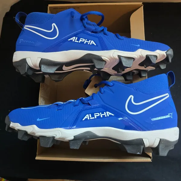 Nike Alpha Menace 3 Shark Football Cleats. Men's Sz 12, Royal Blue (BRAND NEW!) FREE SHIPPING!