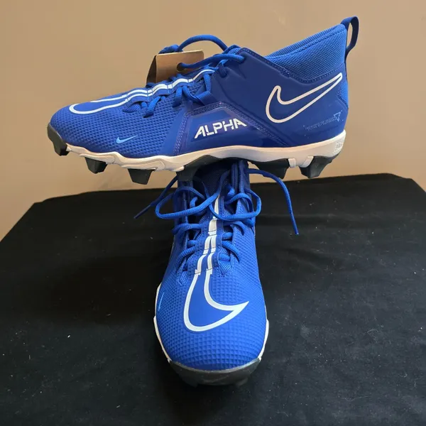 Nike Alpha Menace 3 Shark Football Cleats Royal Blue Men's Size 13 CV0582-414 NEW! FREE SHIPPING!