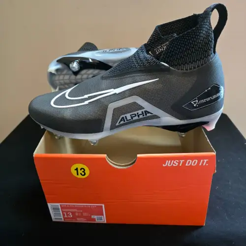 Nike Size 13W Alpha Menace Pro 3 Football Cleats Iron Grey NEW! FREE SHIPPING!