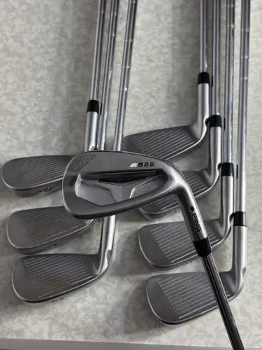 Ping Black Dot S55 Iron Set 3-PW CFS Stiff Flex Steel Golf Clubs RH -1.5”