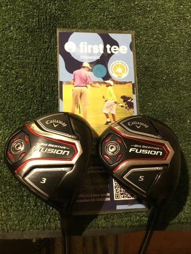 Callaway Big Bertha Fusion Woods Set (3W & 5W)Regular Recoil ES 450 Graphite VGC
