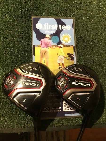 Callaway Big Bertha Fusion Woods Set (3W & 5W)Regular Recoil ES 450 Graphite VGC
