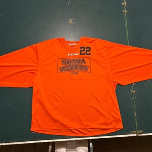 Orange Goalie Cut Adult Unisex CCM Jersey (Used)