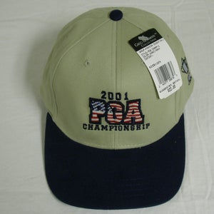 PGA Championship Hat 2001 Atlanta (Tan/Blue) Norman Golf Cap New