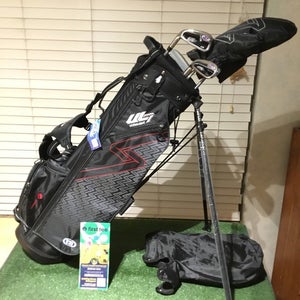 USKG Left Handed Juniors UL7 W10 Set (D, 4H, 7i, PW, Putter) UL60 & Stand Bag