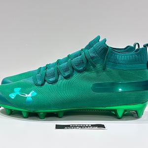 Size 15 Under Armour Spotlight MC Suede Football Cleats Green 3022193-300