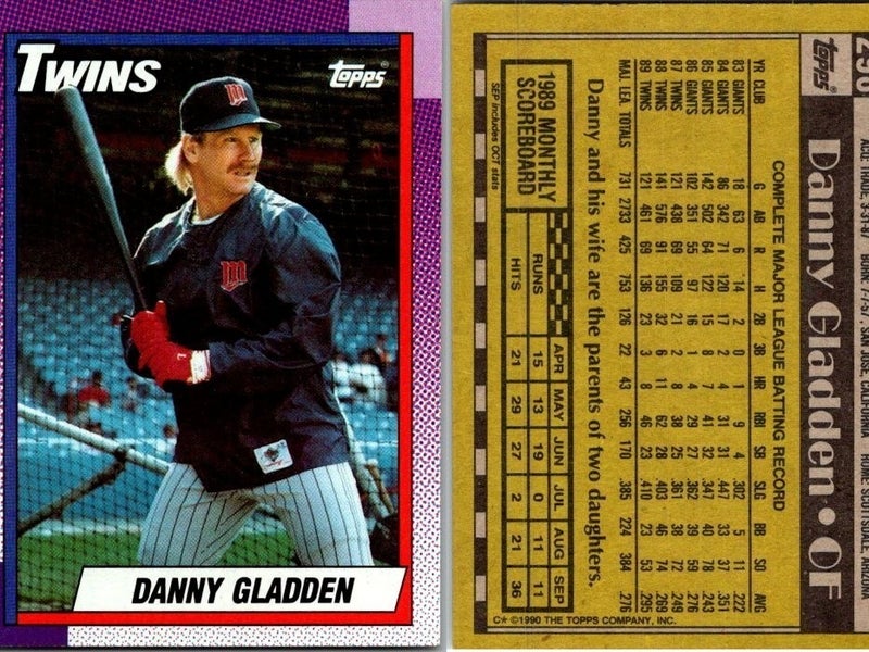 1990 Topps - Dan Gladden #298