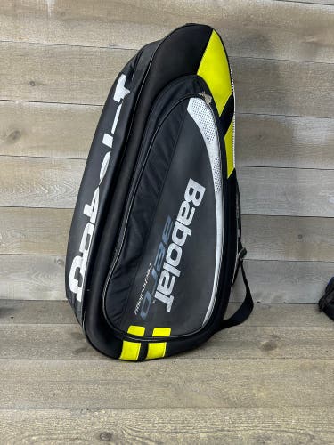 Babolat Aero Technology 6+ Tennis Racquet Bag Backpack Black Yellow Isothermal