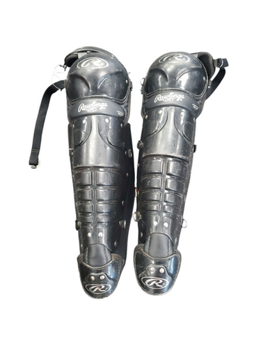 Used Rawlings 5DCW Catchers Leg Guards Black Adult 11863-S000023900