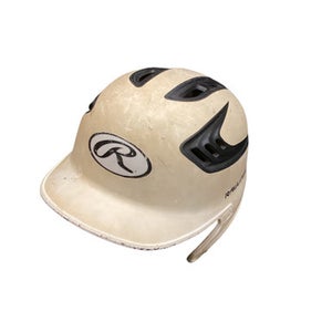 Used Rawlings BASEBALL HELMET Batting Helmet No Mask White SM 11884-S000053124