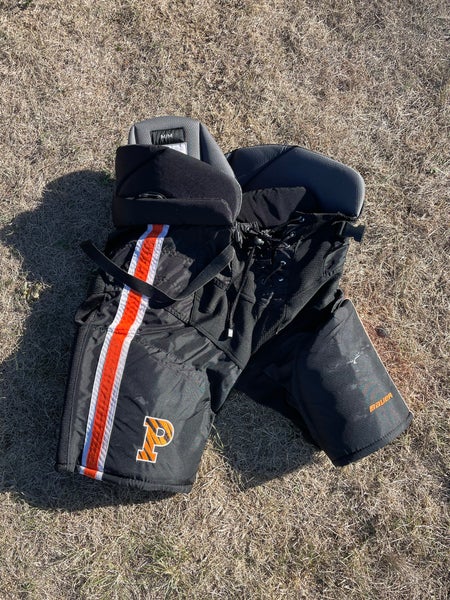 Black Senior Medium Bauer Hockey Pants (Used)